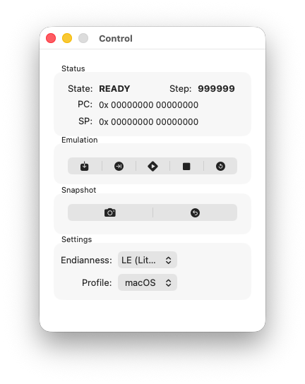 theMechanix control window