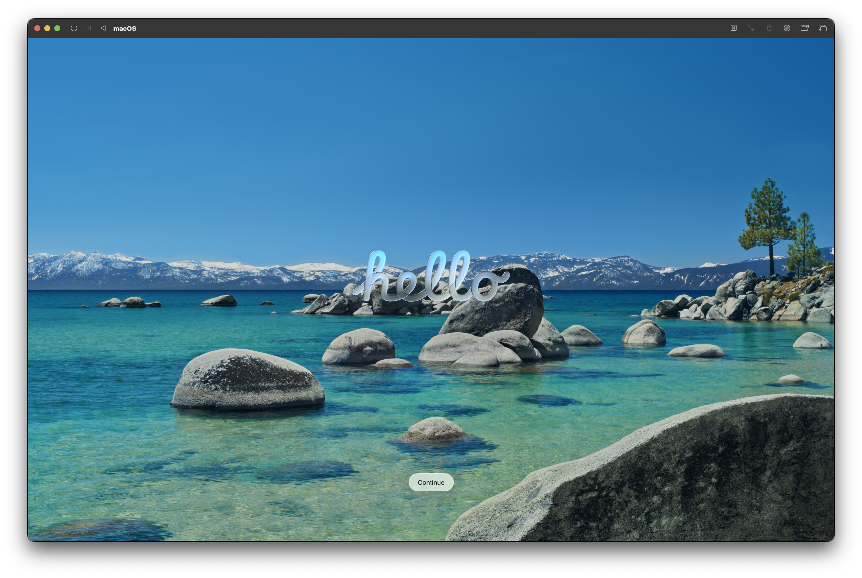 macOS Welcome Screen